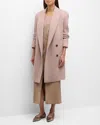 Brunello Cucinelli Double-breasted Coat Structured Back Vent In C064 Mauve