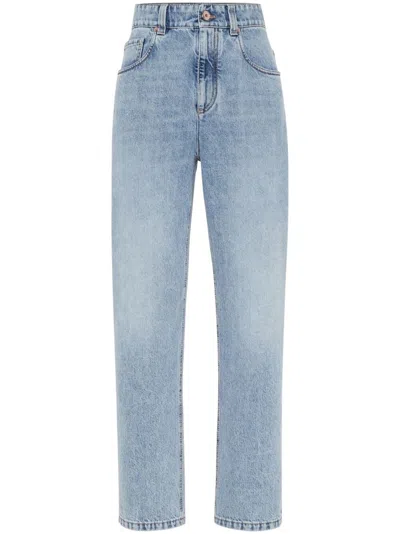 Brunello Cucinelli Straight-leg Denim Jeans In Blue