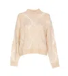 Brunello Cucinelli Sequin-embellished Argyle Wool And Mohair-blend Turtleneck Sweater In Beige