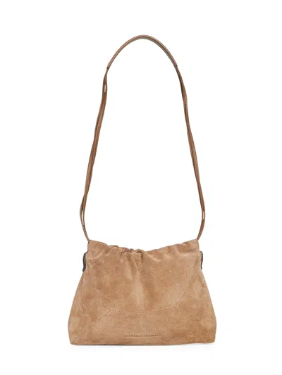 Brunello Cucinelli Beige Bc Duo Pouch Bag In Sand