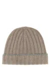 Brunello Cucinelli Cashmere Turn-up Beanie In Brown