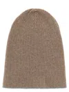 Brunello Cucinelli Beige Beanie Hat In Brown