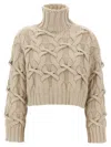 Brunello Cucinelli Braided Sweater Sweaters And Cardigans Beige In Neutral