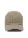 Brunello Cucinelli Beige Cashmere Blend Hat In Brown