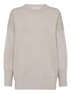Brunello Cucinelli Soft Cashmere Crewneck Sweater With Relaxed Fit