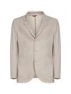 Brunello Cucinelli Men Beige Cashmere Jersey Blazer In Neutral