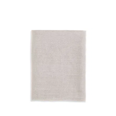 Brunello Cucinelli Beige Cashmere Scarf In Gray