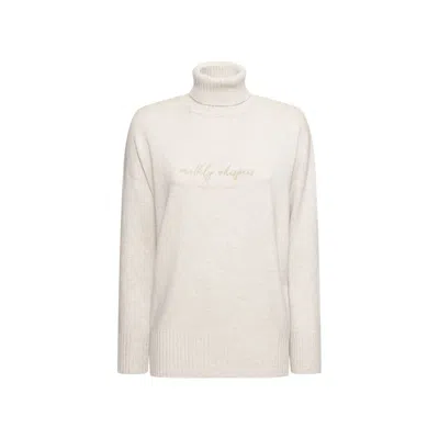 Brunello Cucinelli Beige Cashmere Turtleneck In Multi
