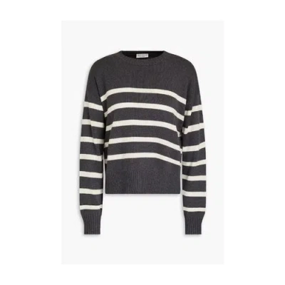 Brunello Cucinelli Beige Cashmere Women's Sweater In Black