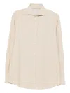 Brunello Cucinelli Beige Cotton Button-down Shirt In Neutral