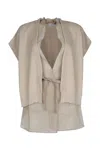 Brunello Cucinelli Beige Cotton Cardigan