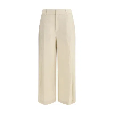 Brunello Cucinelli Beige Cotton Casual Pants In Neutral