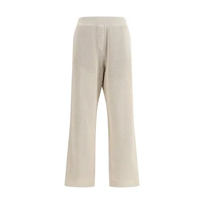Brunello Cucinelli Beige Cotton Casual Pants In Neutral