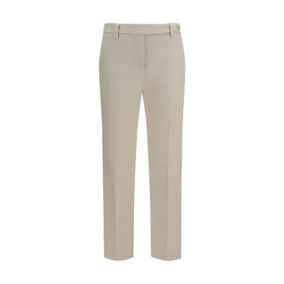 Brunello Cucinelli Beige Cotton Dress Pants In Neutral