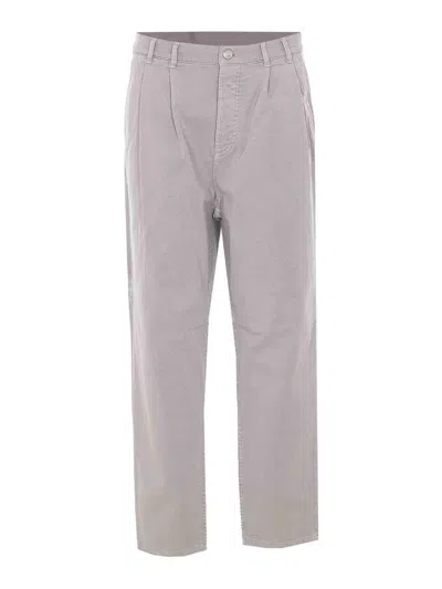 Brunello Cucinelli Beige Cotton Elastane Jeans In Gray