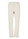 Brunello Cucinelli Five Pockets Beige Trousers In Neutral