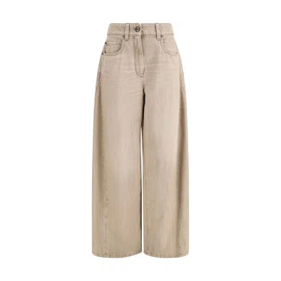 BRUNELLO CUCINELLI BEIGE COTTON JEANS DENIM