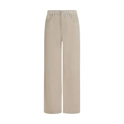 Brunello Cucinelli Beige Cotton Jeans Denim In Neutral