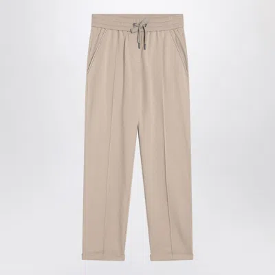 Brunello Cucinelli Beige Cotton Joggers