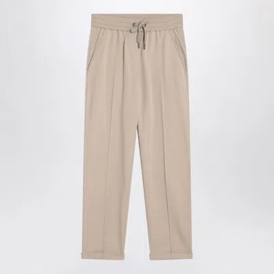 Brunello Cucinelli Beige Cotton Joggers