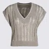 Brunello Cucinelli Beige Cotton Knitwear In Beige Freddo