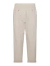 Brunello Cucinelli Cotton Trousers In Beige