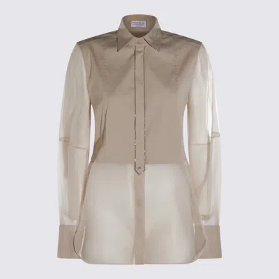 Brunello Cucinelli Beige Cotton Shirt
