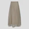 Brunello Cucinelli Monili-detail Skirt In Nutshell
