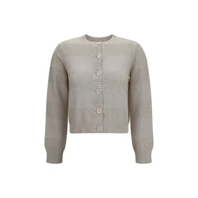 Brunello Cucinelli Beige Cotton Sweatshirt In Gray