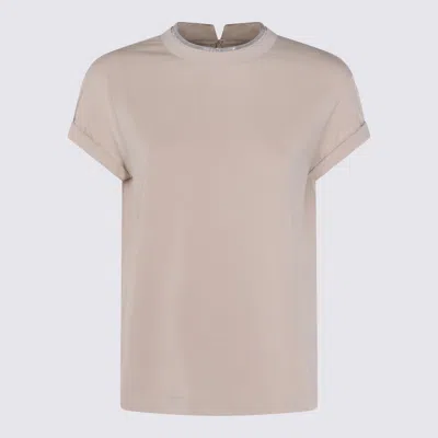 Brunello Cucinelli Beige Cotton T-shirt In Brown