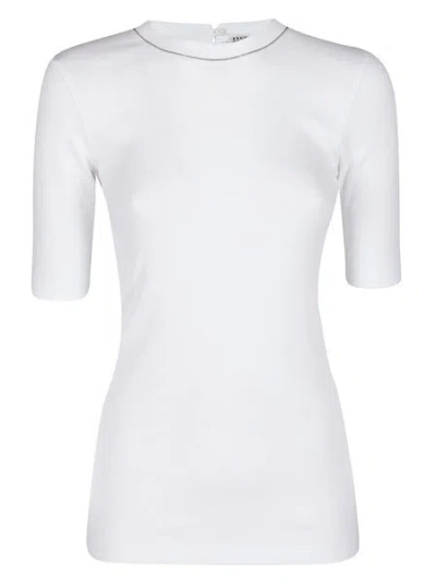 Brunello Cucinelli Beige Cotton T-shirt For Women From Ss24 Collection