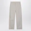 Brunello Cucinelli Tailored Cotton Trousers With Pockets And Belt Loops In Gray