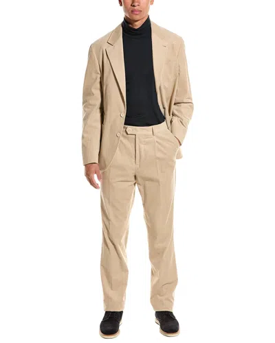 Brunello Cucinelli Beige Cotton Two-piece Suit In Neutral