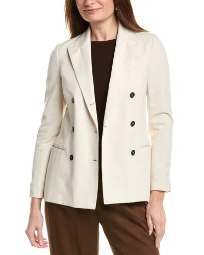 Brunello Cucinelli Beige Cotton Women's Coat In White