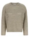 Brunello Cucinelli Micro Sequin Sweater Sweaters And Cardigans Beige In Neutral
