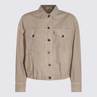 BRUNELLO CUCINELLI BEIGE DENIM JACKET