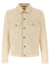 Brunello Cucinelli Denim Jacket Casual Jackets And Parka Beige In Neutral