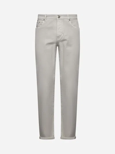 Brunello Cucinelli Beige Denim Traditional Fit Jeans