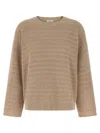 Brunello Cucinelli Diamond Cotton Sweater Sweaters And Cardigans Beige In Brown