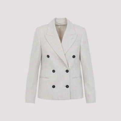 Brunello Cucinelli Beige Double-breasted Blazer