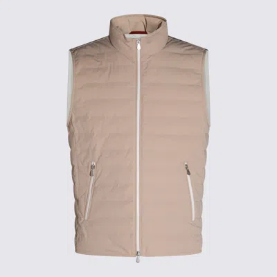 Brunello Cucinelli Beige Down Jacket In Sand