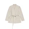 Brunello Cucinelli Beige Elastane Coat In Neutral
