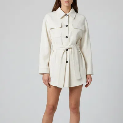 Pre-owned Brunello Cucinelli Beige Gabardine Button Up Belted Jacket Xs