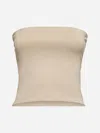 Brunello Cucinelli Women Beige Jersey Bandeau Top