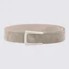 Brunello Cucinelli Beige Leather Belt In Neutral