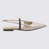 Brunello Cucinelli Pointed Toe Slingback Ballerinas