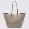 Brunello Cucinelli Duo Large Suede Tote Bag In Gray