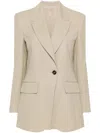 Brunello Cucinelli Peak-lapels Knitted Blazer In Neutrals