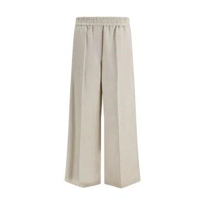 Brunello Cucinelli Women Elasticated-waistband Trousers In Neutral