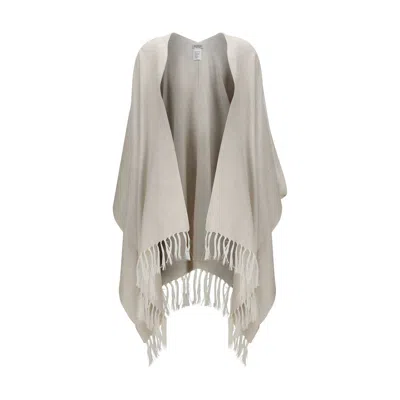 Brunello Cucinelli Beige Linen Coat In Gray